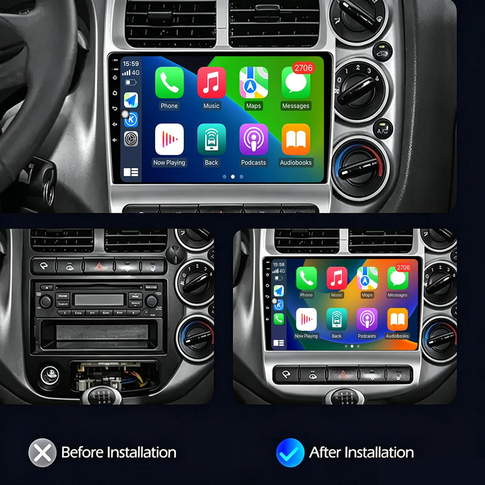 Car Radio Android 16 For Kia Bongo 4 2004-2012 Wireless Carplay Multimedia Video Player Wi