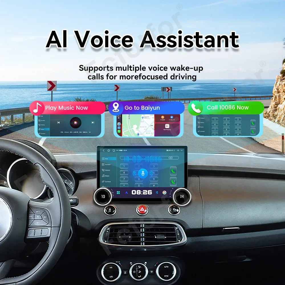 HD Large Touch Screen 11.5 Inch Android 15 Car Stereo Wireless CarPlay GPS Multimedia Navi