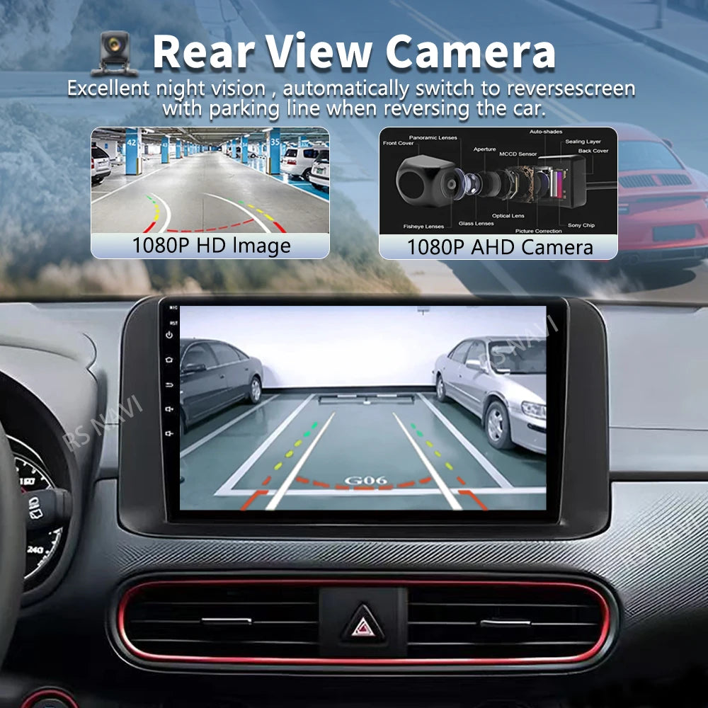 Qualcomm Android 16 Carplay Auto Car Radio For Hyundai Encino Kona 2018 2019-2022 Multimed