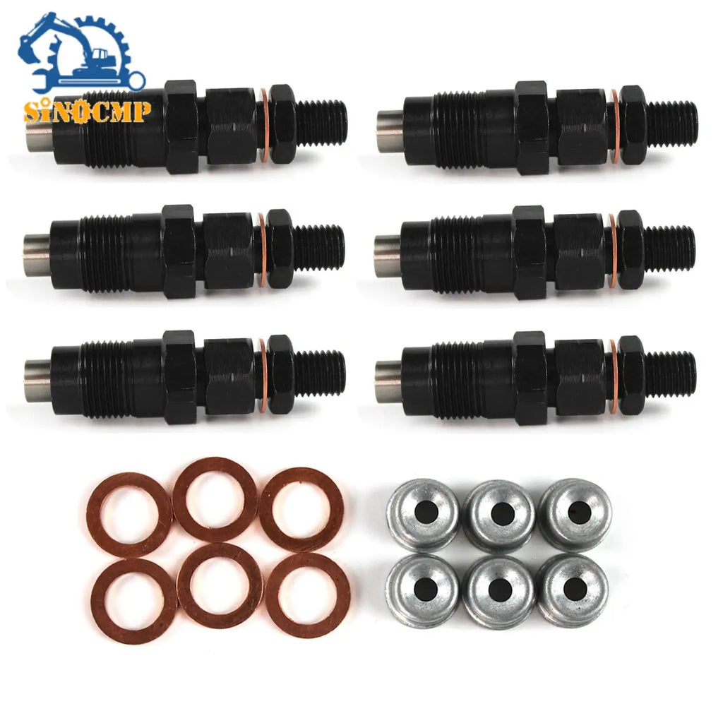 Set of 6 New Diesel Fuel Injectors Set For Nissan Patrol GU Y61 TD42 TD42T Engine Componen