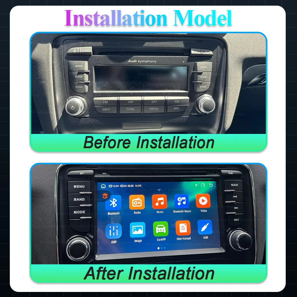 Android 16 For Audi Tt Mk2 8j 2006-2014 Auto Car Radio Multimedia Video Player Gps navigat | AUTOKITSHOP