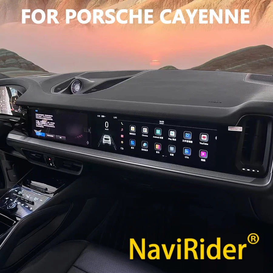 For Porsche Cayenne 2024 Car Co-pilot Entertainment System Stereo Multimedia Video Player