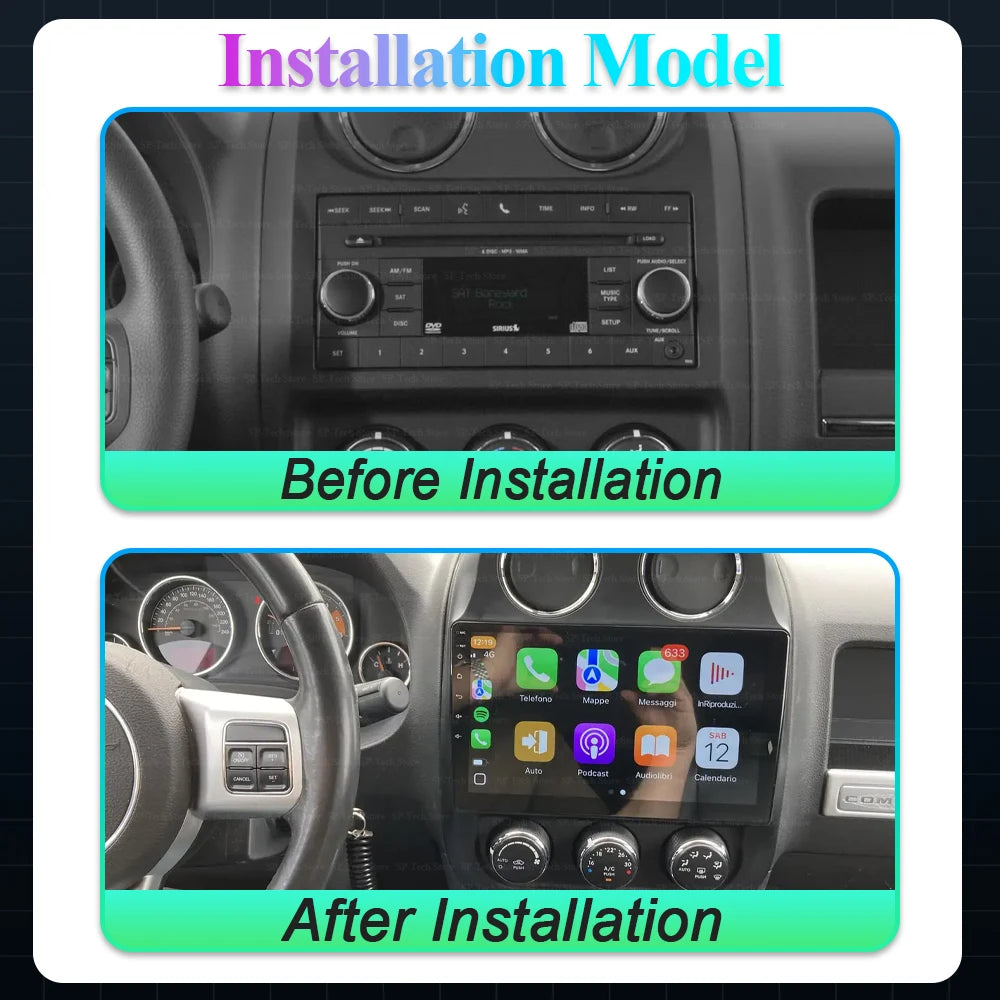 Android 16 For Jeep Compass Patriot 2010 - 2016 Android Car Radio Multimedia Video Player  | AUTOKITSHOP