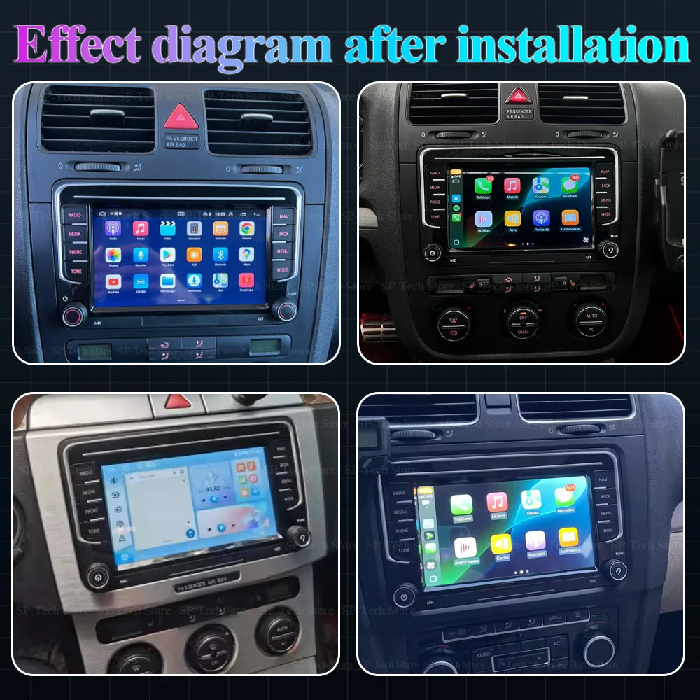7" For Vw Volkswagen Skoda Octavia Golf 5 6 Touran Passat B6 Polo Jetta Android 16 4+64g C | AUTOKITSHOP