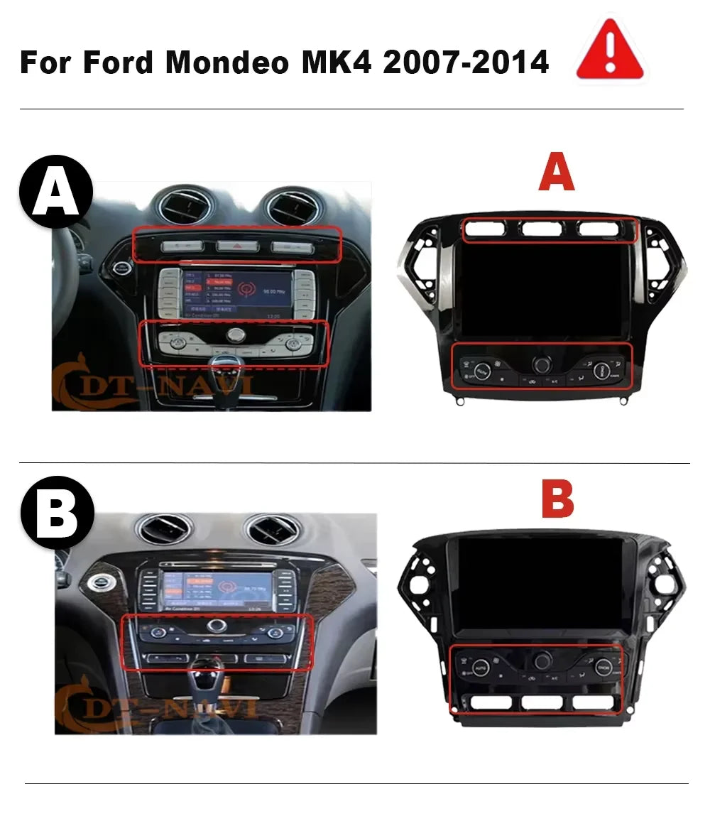 Android 16 CarPlay For Ford Mondeo MK4 2007-2014 Car Radio Multimedia Player Navigation GP