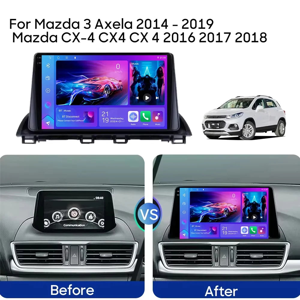 Android 16 Wifi Car Radio For Mazda 3 Axela 2014 - 2019 Mazda Cx-4 Cx4 2016 -2018 Head Uni | AUTOKITSHOP