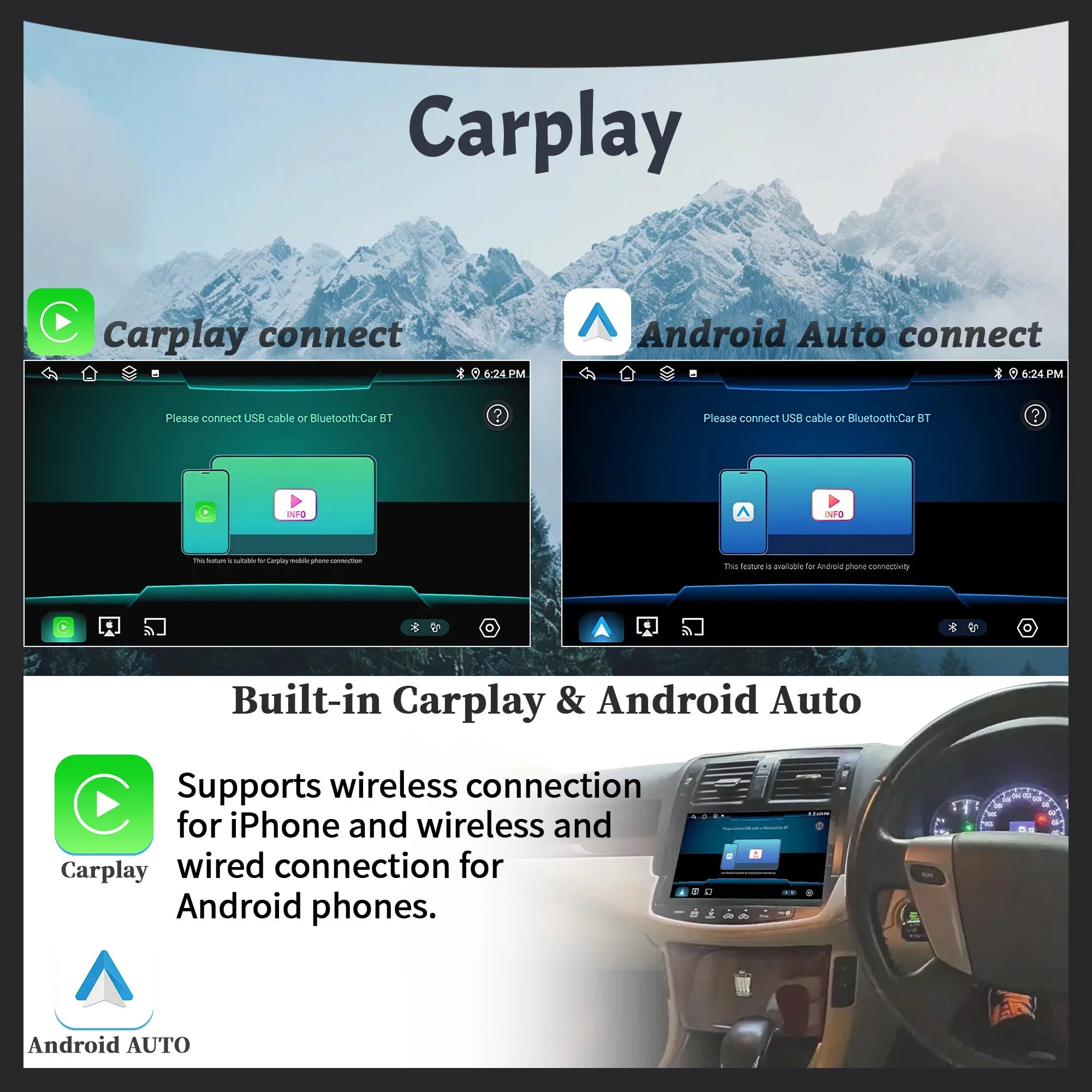Car Radio 4G GPS For Hyundai Sonata 7 LF 2017-2019 Android 14 Navigation Wireless Carplay