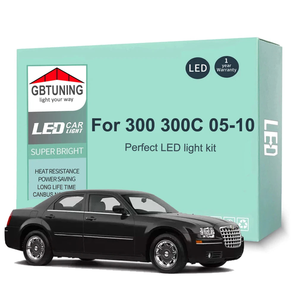 17-Piece LED Interior Light Kit for Chrysler 300 300C - Canbus Error-Free Bulbs | AUTOKITSHOP