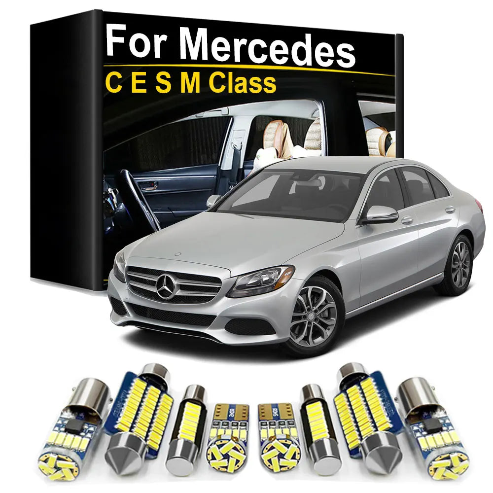 LED Interior Light Kit for Mercedes Benz MB C E S M Class W202 W203 S203 W204 S204 W210 W211 S211 W212 S212 W220 W221...