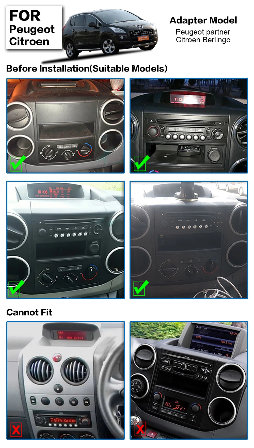 Android 13 Carplay Car Multimedia Player GPS Navigation for PEUGEOT 3008 Peugeot 5008 2009
