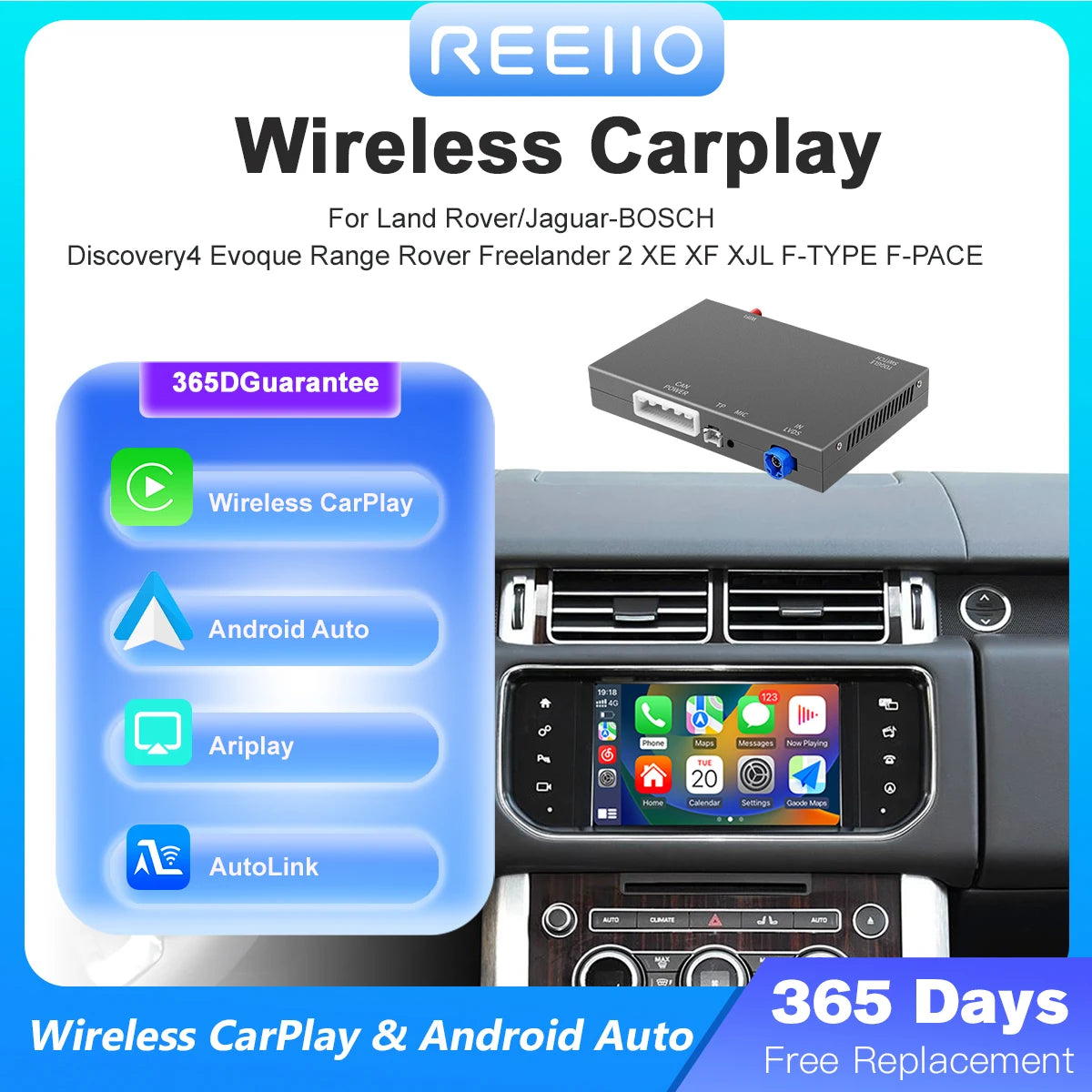 For Land Rover Jaguar Bosch Discovery4 Evoque Freelander2 XE XF XJL Wireless Carplay Andro