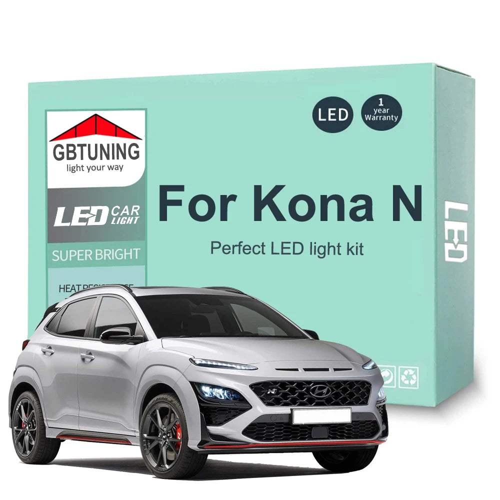 11-Piece LED Interior Light Kit for Hyundai Kona N - Canbus Error-Free Bulbs | AUTOKITSHOP