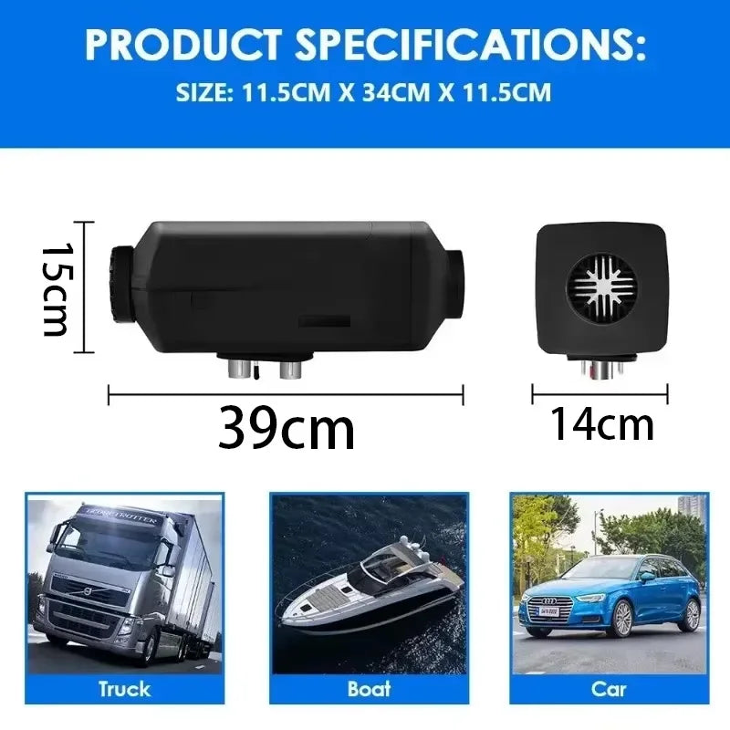 Easy Install 5KW 12V 24V Car Diesel Air Parking Heater Low Noise Full Heater Kit for Truck RV Bu - Automotive LED Light