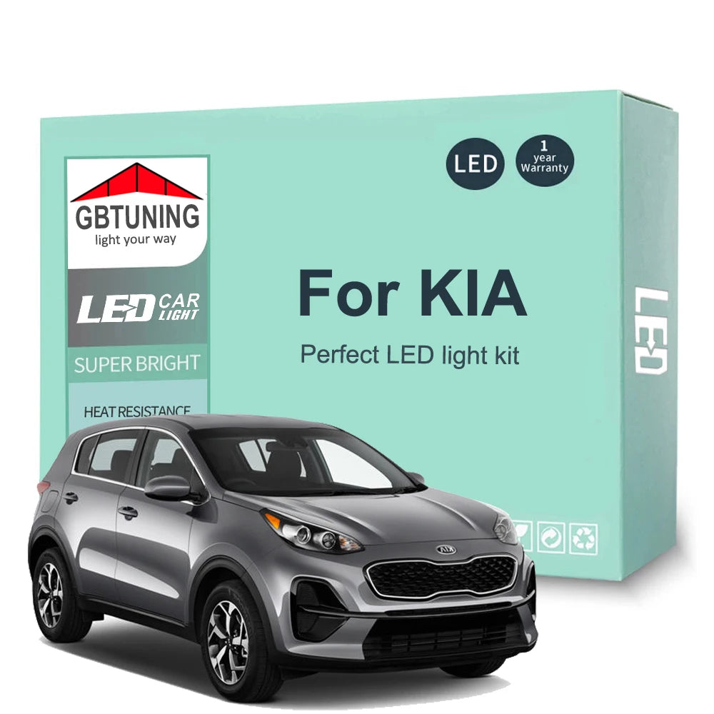 LED Interior Light Kit for KIA Sportage Sorento Ceed Xceed Rio Forte Optima Soul Car Reading Dome Trunk Indoor Lamp C...