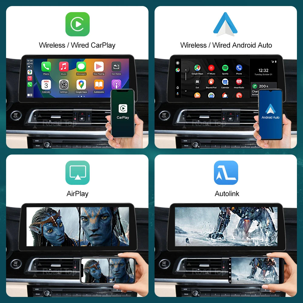 Wireless CarPlay Linux Touch Screen For BMW 6 7 Series 2008-2015 F01 F02 F03 F06 F12 F13 A