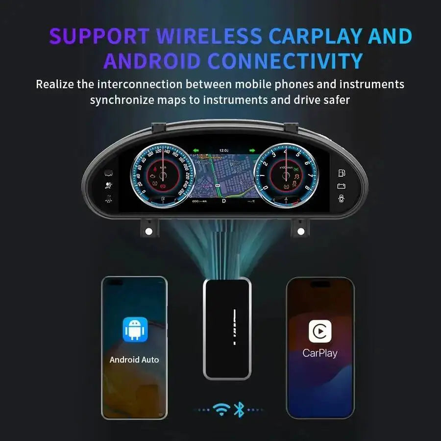 12.3'' High Display Car LCD Instrument Carpaly For Dodge ram 1500 2500 2013- 2018 Virtual  | AUTOKITSHOP