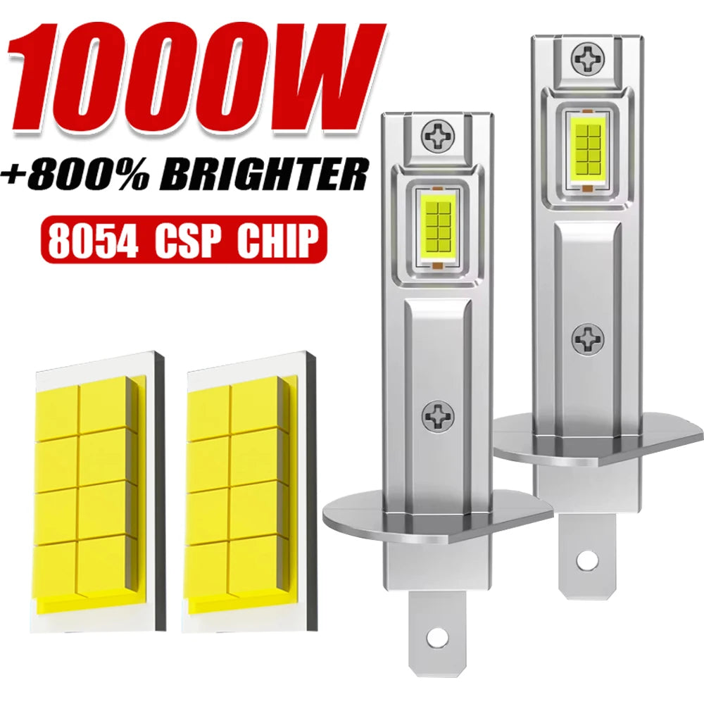 H1 Mini LED Headlight Bulbs CANBUS H1 Fanless Auto Light High Power Auto Lamp 6000K Plug&P