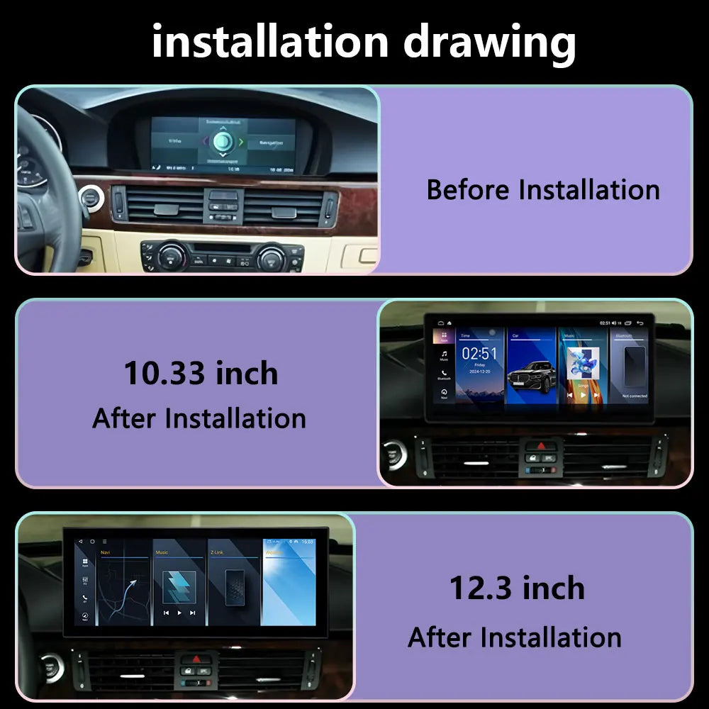 Wireless CarPlay Android16 Auto for BMW 3 Series E90 E91 E92 2004- 2012 CCC/CIC System Rad
