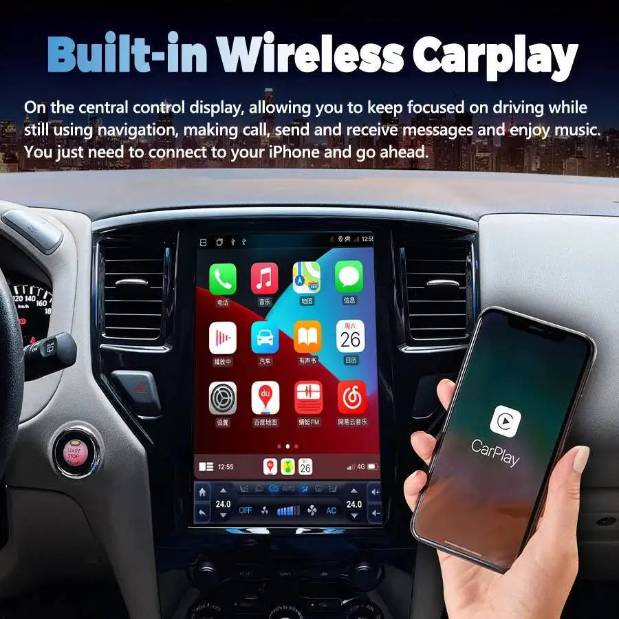 Android 15 Car Radio 13.3" Touch Screen For Nissan Pathfinder 2012-2019 GPS Navigation Mul | AUTOKITSHOP