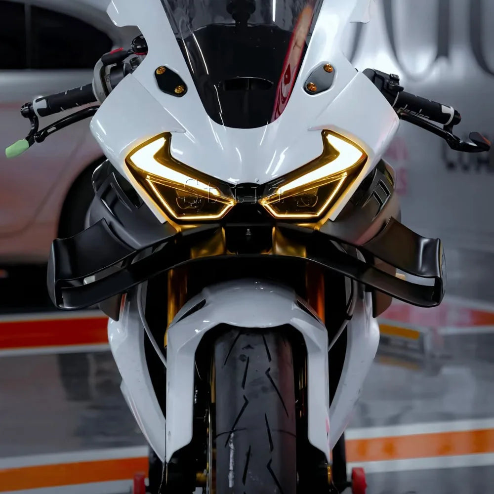 For 675SR-R 675SR 2024 2025 675 SR -R 2026 Motorcycle Accessories Fixed Front Lip Spoiler Fixed  - Automotive LED Light