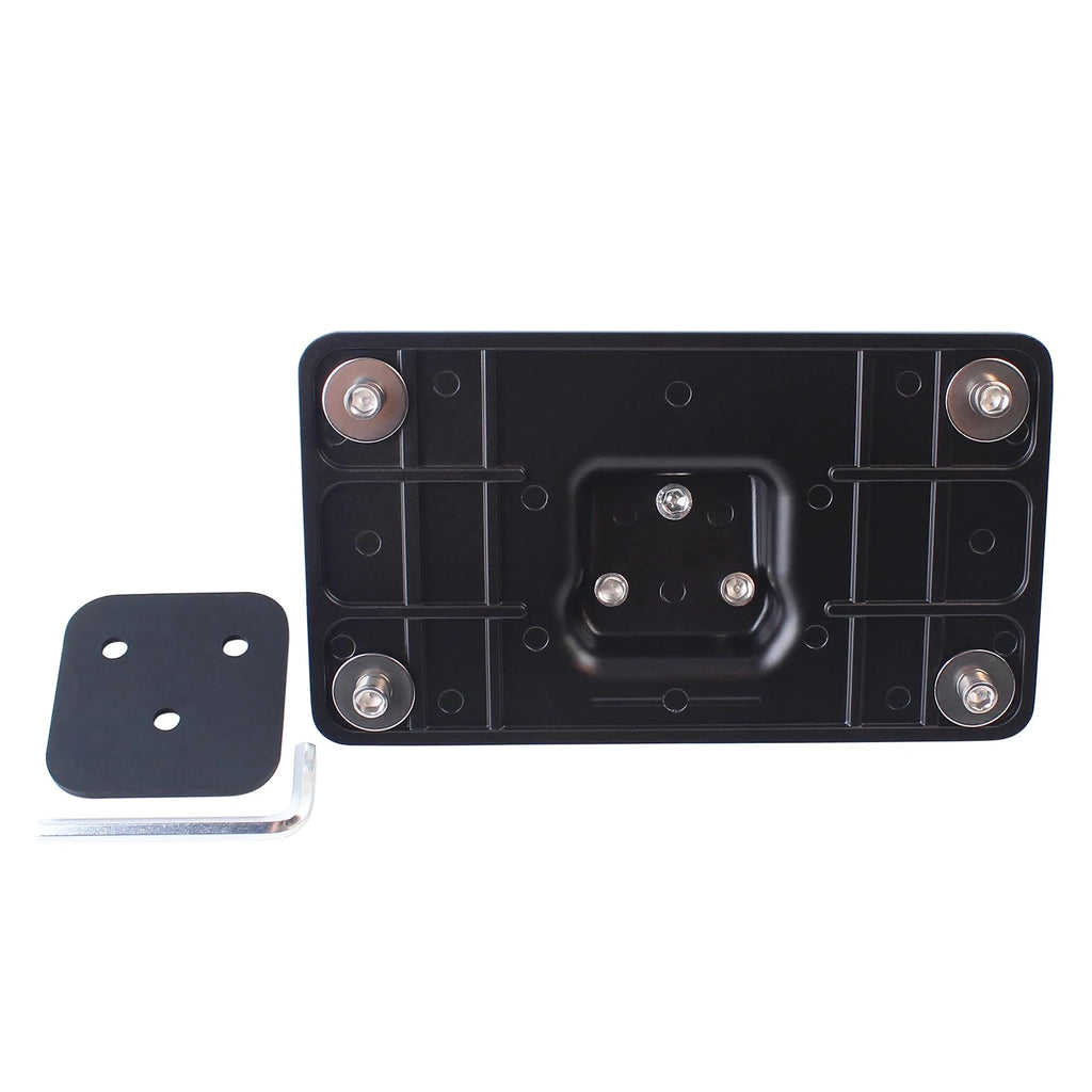 Motorcycle Black 3 Holes Laydown License Plate Mount Bracket For Harley Sportster Dyna Softail B - Automotive LED Light