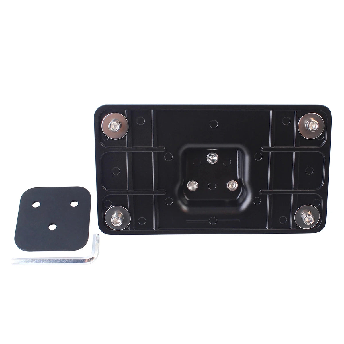 Motorcycle Black 3 Holes Laydown License Plate Mount Bracket For Harley Sportster Dyna Softail B - Automotive LED Light