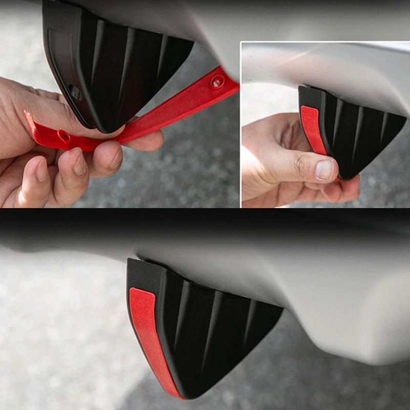 3pcs/lot Rear Bumper Diffuser Fin Spoiler Lip Wing Splitter Protector Invisible screw disa