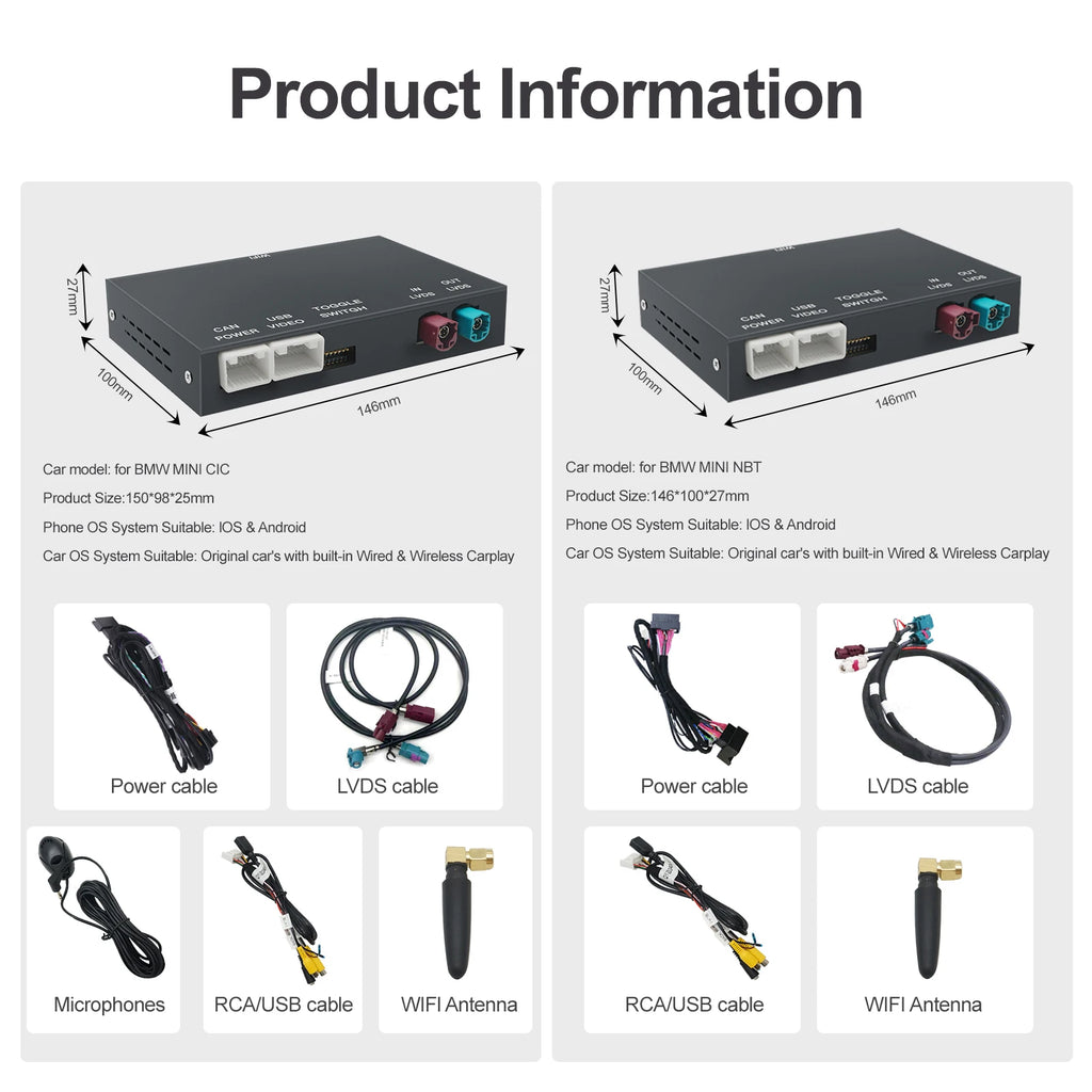 Wireless CarPlay Android For BMW NBT CIC System 1 2 3 4 5 Series X1 X3 X4 X5 F20 F21 F30 F | AUTOKITSHOP
