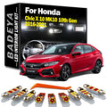 10-Piece LED Interior Light Kit for Honda Civic MK10 - Canbus Error-Free Interior Bulbs