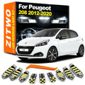 ZITWO 14Pcs LED Interior Reading Dome Luggage Light Kit For Peugeot 208 2012 2013 2014 2015 2016 - Automotive LED Light