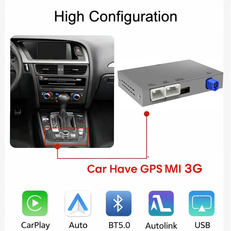 Wireless CarPlay Android Auto Interface Adapter For Audi A4 B8 A5 Q5 S5 2009-2016 with Air | AUTOKITSHOP