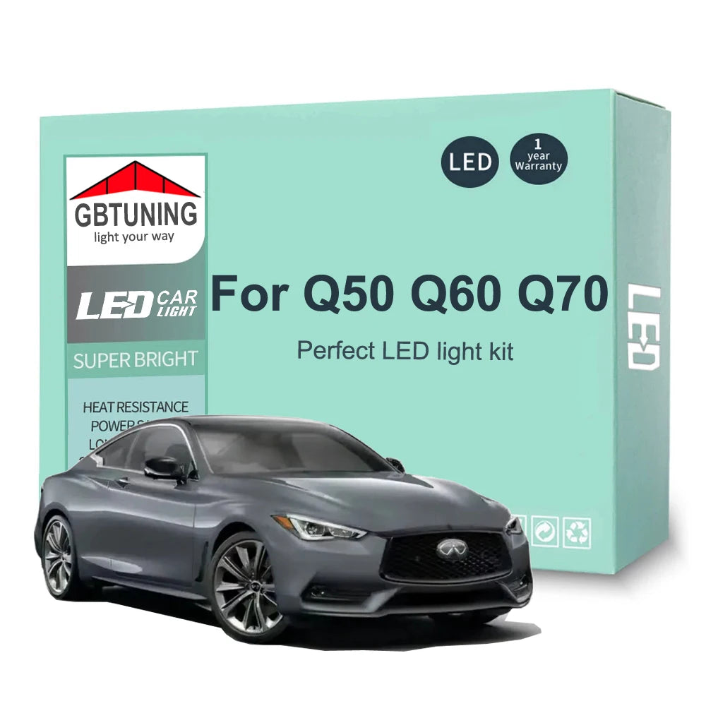 LED Interior Light Kit for Infiniti Q50 Q60 Q70 2014-2017 - Canbus Dome Map Door Trunk Bulbs | AUTOKITSHOP