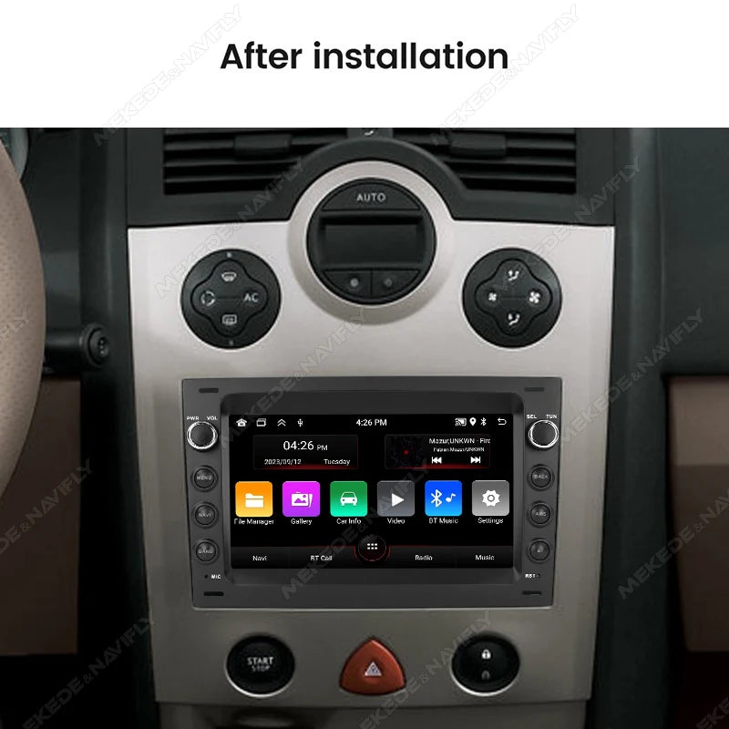 Android 15 Car Radio For Renault Megane 2 II 2003-2009 Multimedia Player GPS Intelligent S