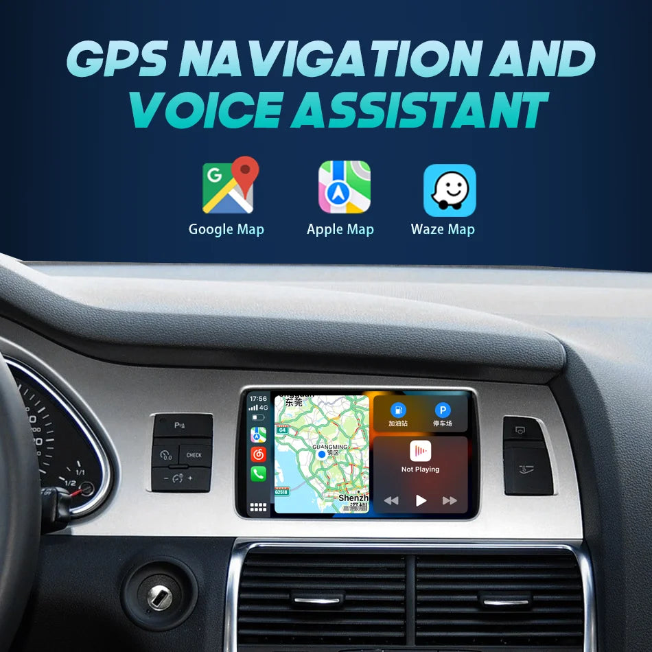 7" Wireless Carplay Android Auto Touch Screen For Audi A6 C6 4F Q7 4L Car Radio Multimedia