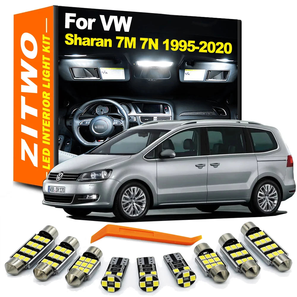 ZITWO LED Interior Dome Light Bulb Kit For VW Volkswagen Sharan 7M 7N 1995 1996- 2015 2016 2017 2018 2019 2020 Trunk Lamp Canbus