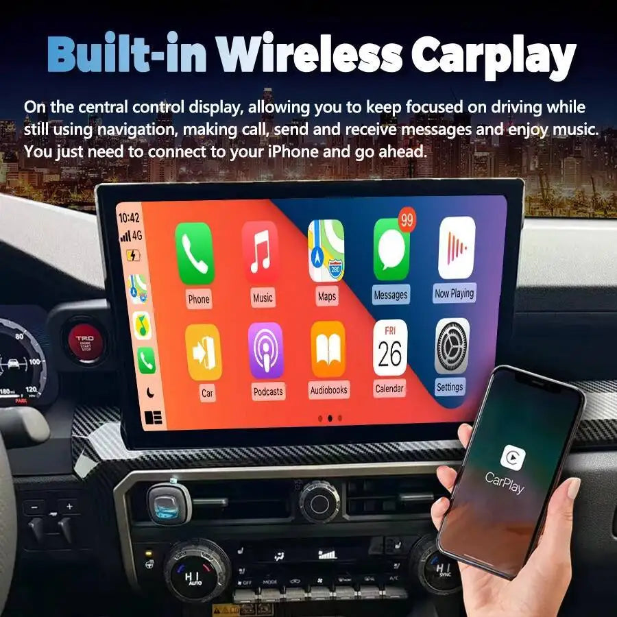 For TOYOTA TACOMA 2024 To Present Car Radio Multimedia Video Player Carplay Navigation GPS | AUTOKITSHOP