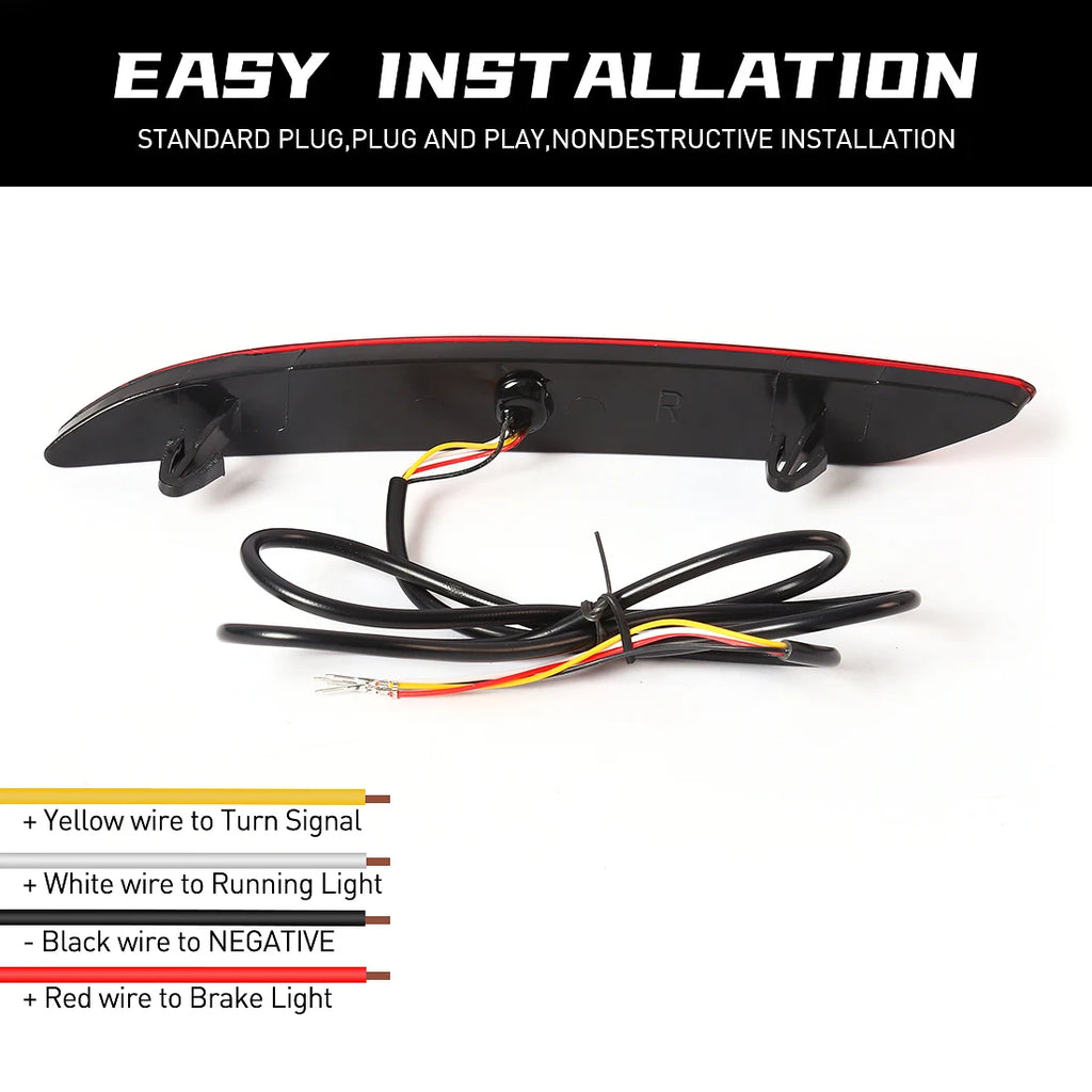 LED Rear Bumper Reflector Light For Chevrolet Cavalier 2020 2021 2022 Brake Warning Dynami | AUTOKITSHOP