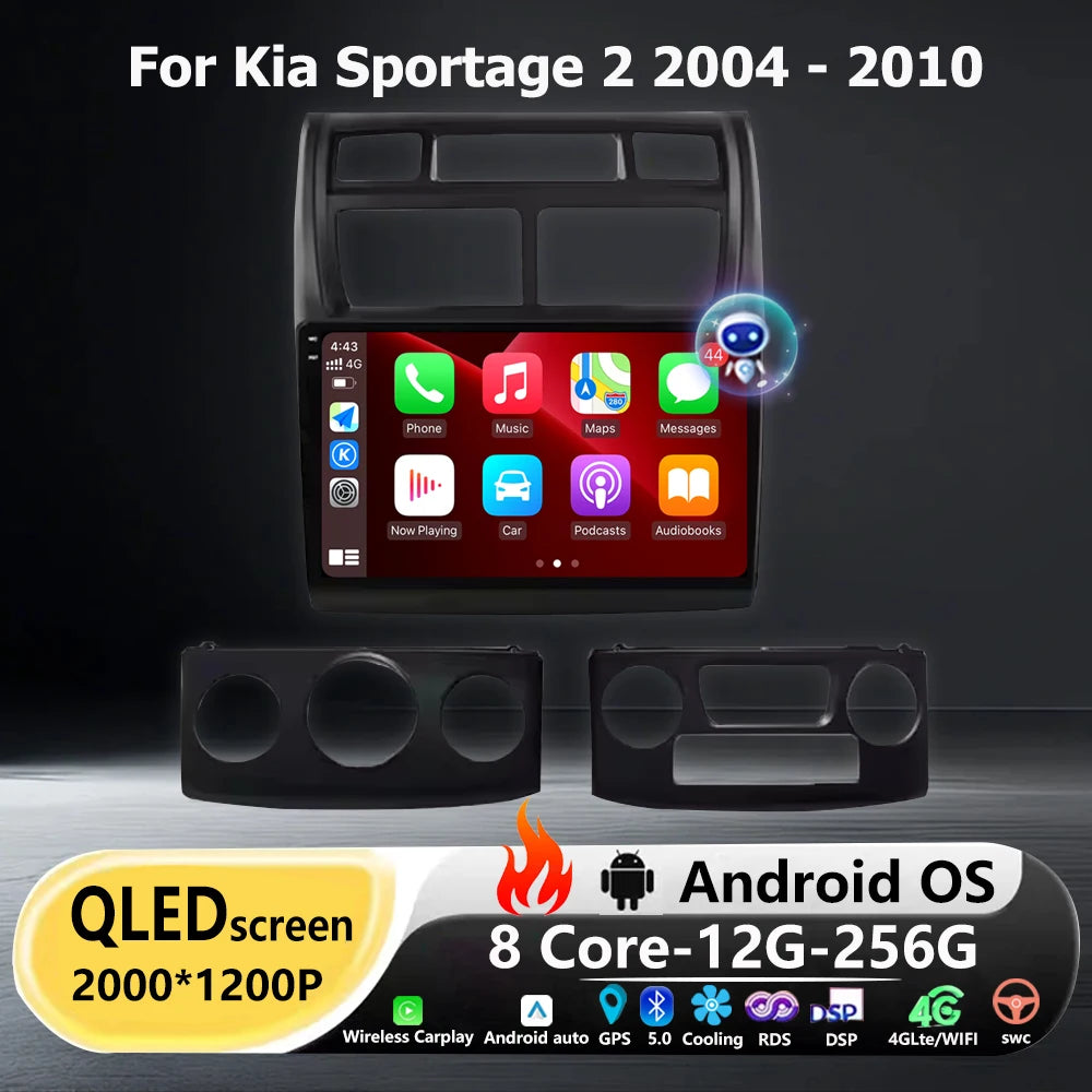 Android 16 Auto For Kia Sportage 2 2004 2005 2006 2007-2010 Car Radio Multimedia Video Pla