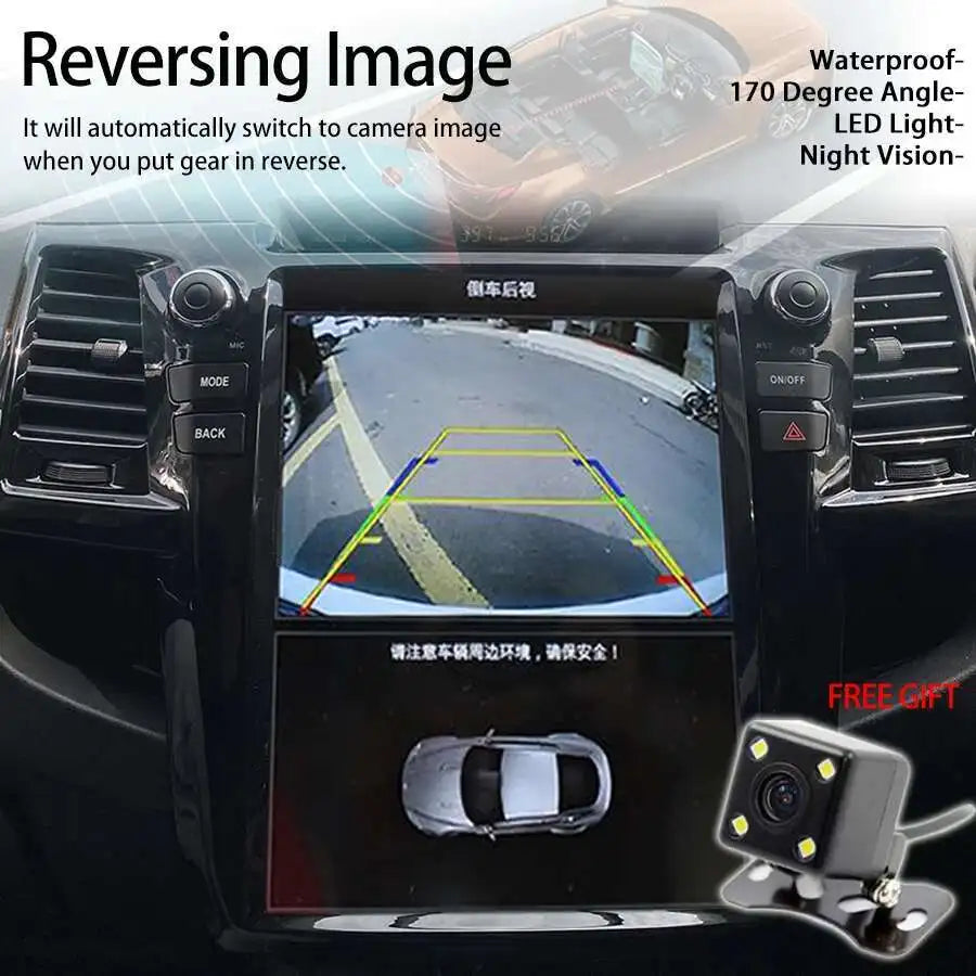 Tesla Navigation CARPLAY Stereo For Toyota Fortuner AN50 AN60 HILUX Revo Vigo 2008 2014 An