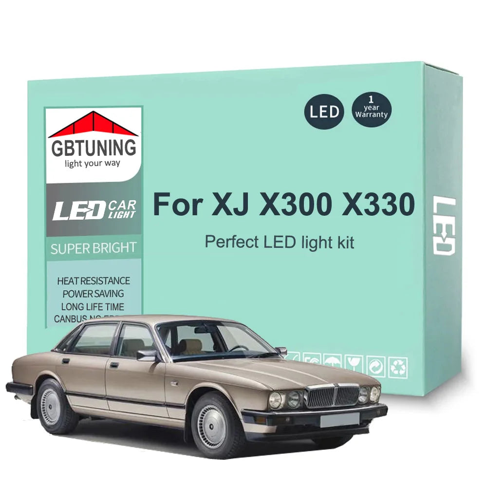 21-Piece LED Interior Light Kit for Jaguar XJ X300 X330 XJ6 XJ12 XJR 1994-1997 - Canbus Dome Map Door Trunk Bulbs | A...