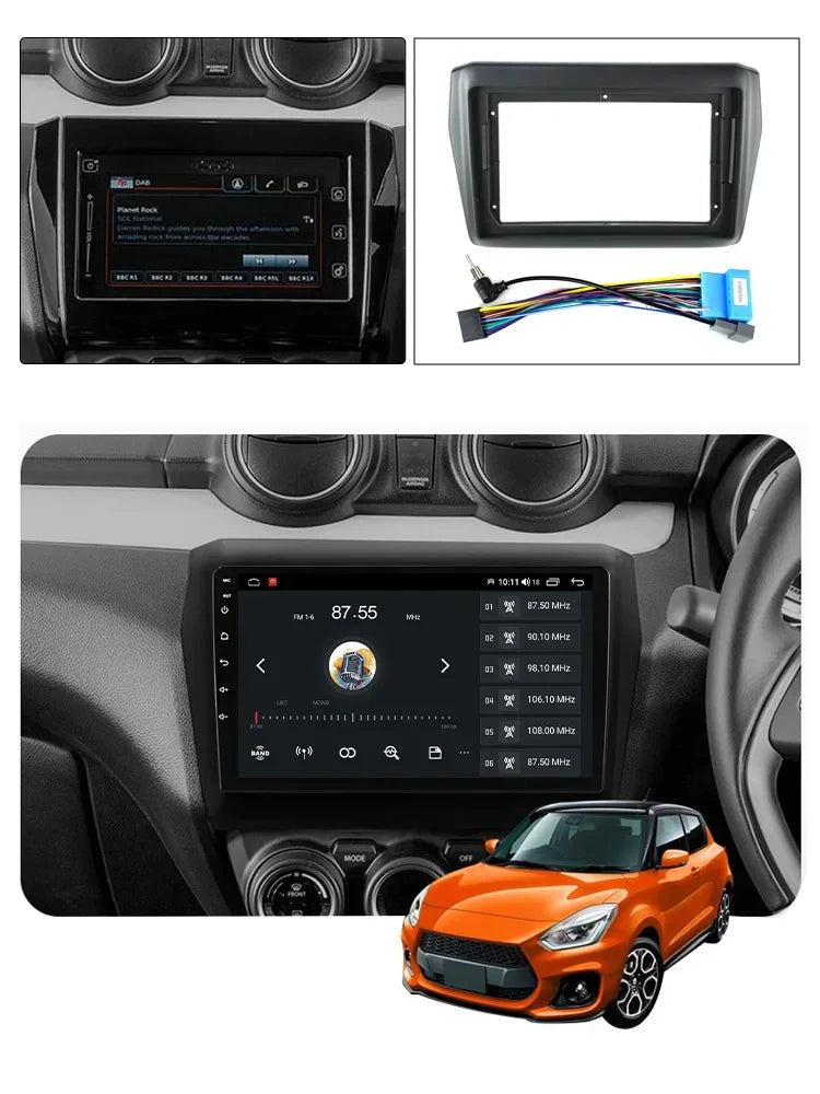 9inch Car Radio Fascia Cable Dash Mount Kit for Suzuki Swift 2016-2020 Android Stereo Plas | AUTOKITSHOP