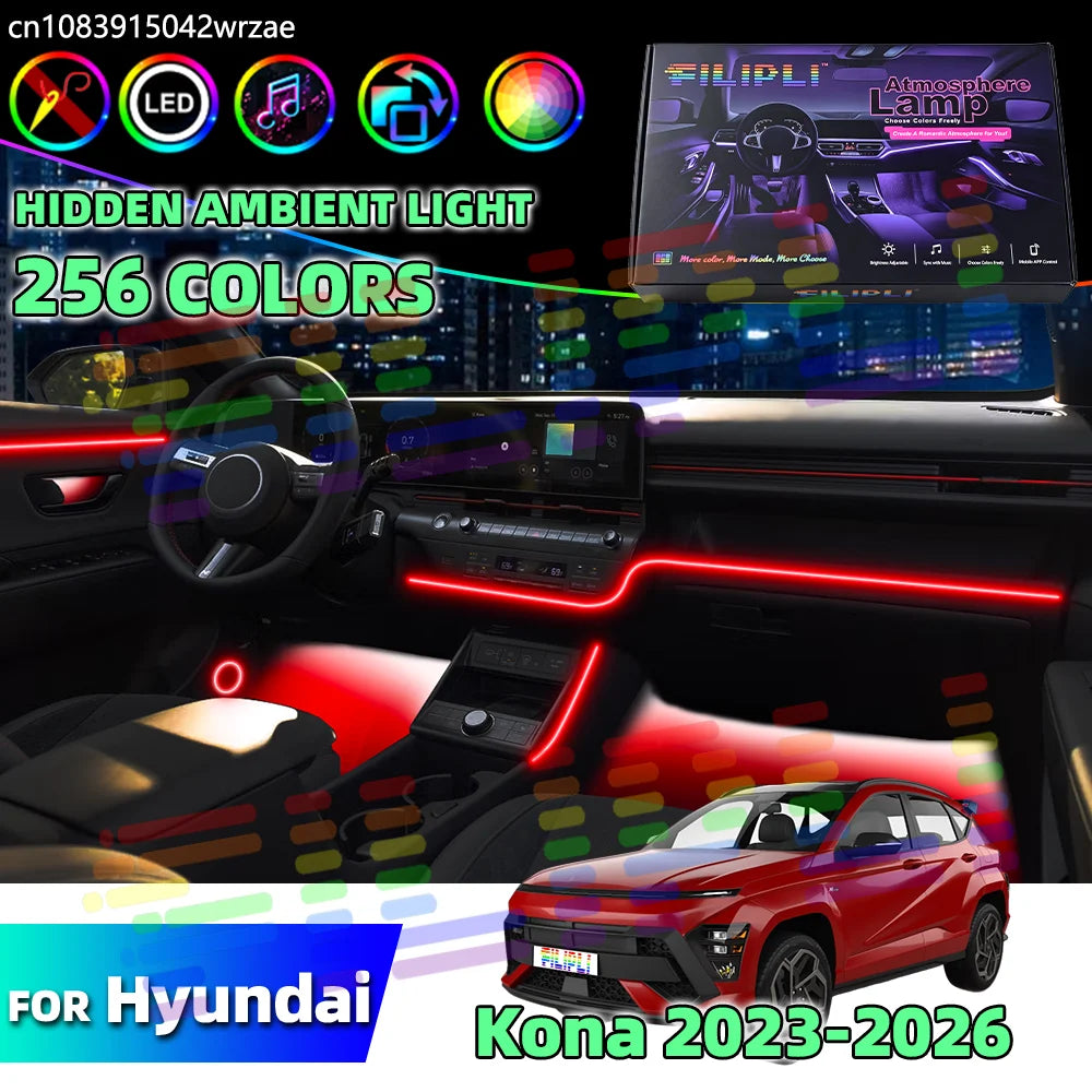 64RGB - Atmosphere Lamp - for Hyundai 2023-2026 - App Control - Car Interior Lighting | AUTOKITSHOP