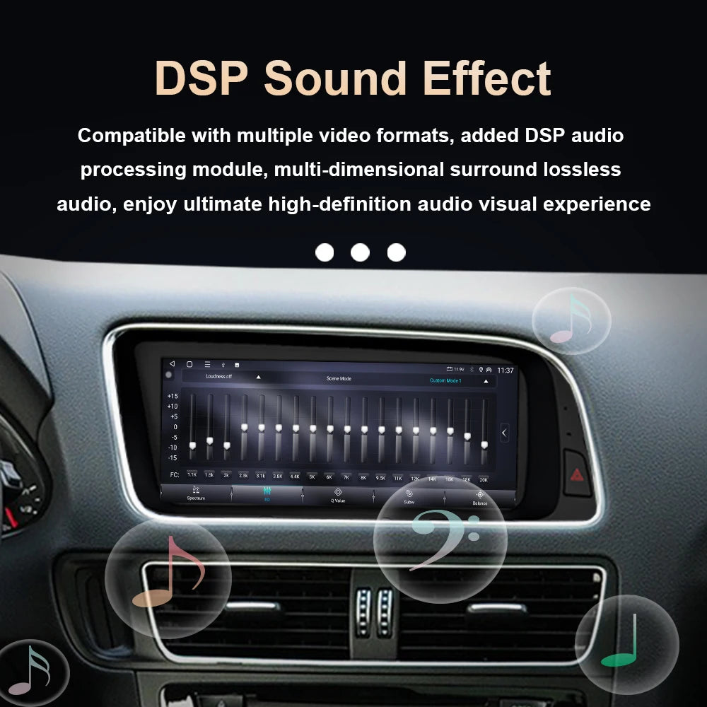 8.8"Android 16 Car Radio Video Multimedia Player for Audi Q5 2008 - 2016 2017 Wireless Car