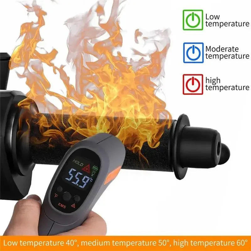 Winter Motorcycle Electric Heating Handle Grip 12V Intelligent Heated Handlebar Grip Cover With  - Automotive LED Light