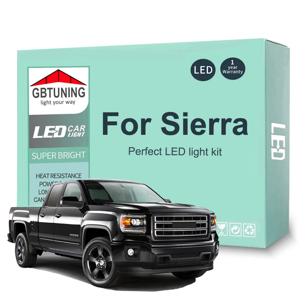 LED Interior Light Kit for GMC Sierra 1988-2012 - Canbus Dome Map Door Trunk Bulbs | AUTOKITSHOP