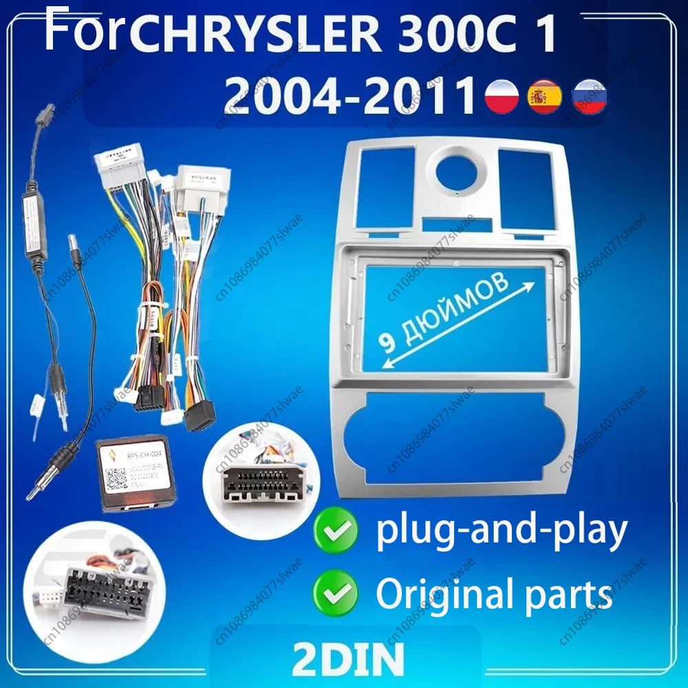 9 inch For CHRYSLER 300C 1 2004-2011 Car Radio Fascias Android MP5 Stereo Player 2Din Head
