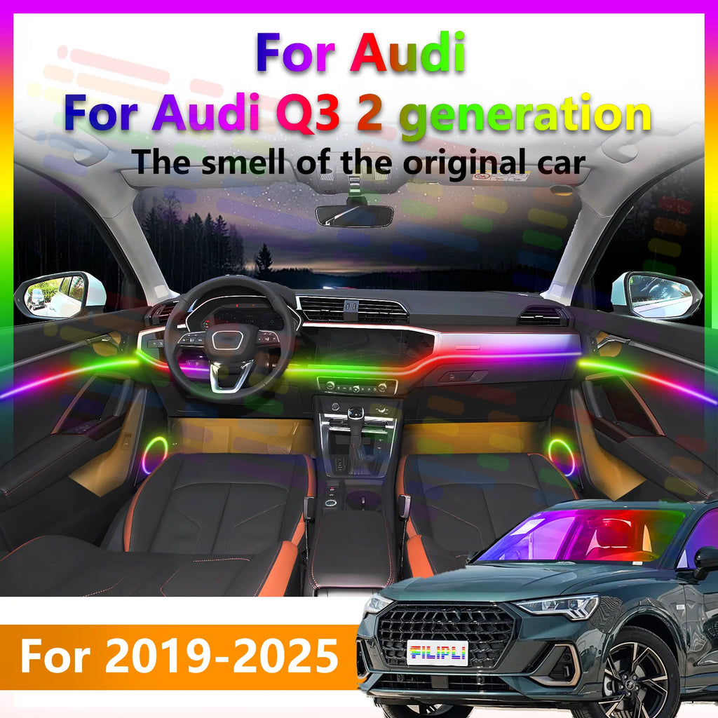 RGB - Ambient Light - for Audi Q3 - App Control - Car Interior Lighting | AUTOKITSHOP