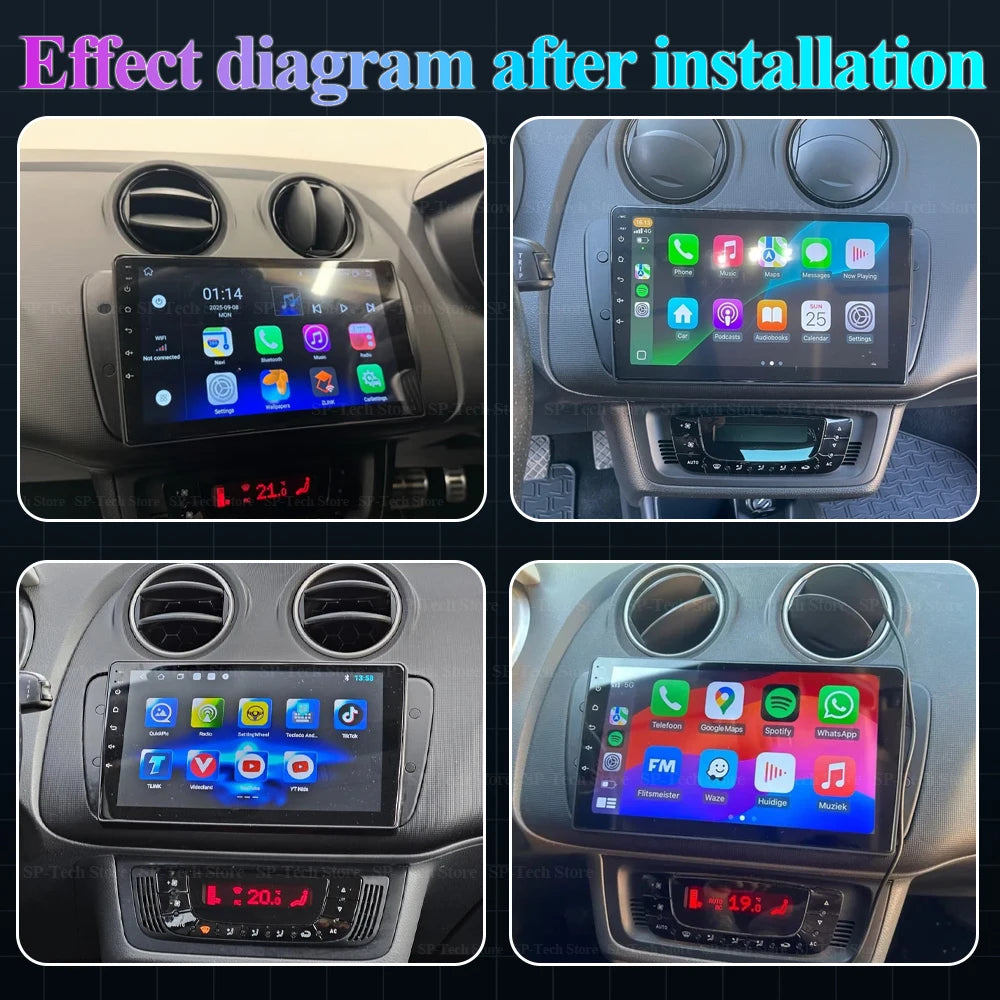 9 Inch Android Car Radio For Seat Ibiza Mk4 6j 2009-2013 Multimedia Player Carplay Android | AUTOKITSHOP