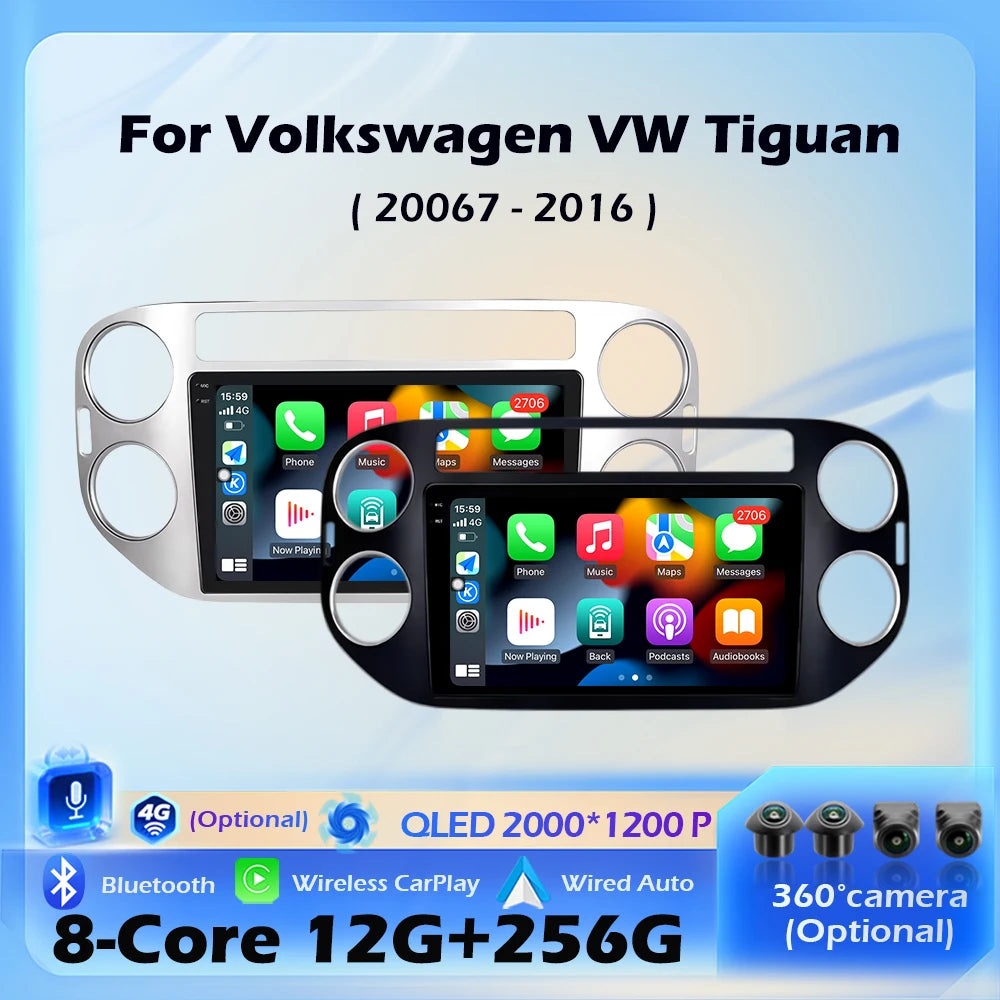 Wireless CarPlay For Volkswagen VW Tiguan 2006-2016 Car Radio Multimedia Video Player Navi