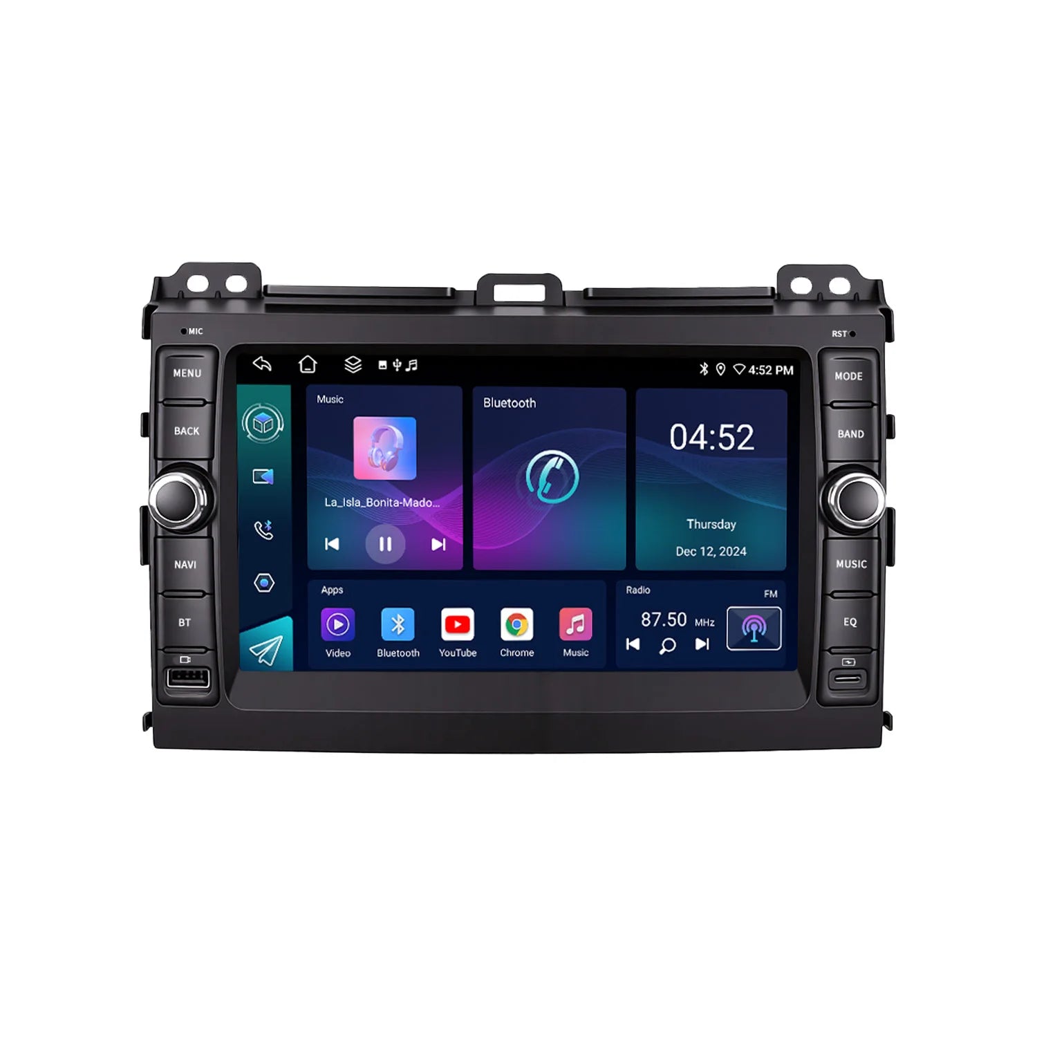 8" Android Car Radio GPS Type-C Wireless CarPlay Auto Android Auto for Toyota Dominance 2002-2009 - Bluetooth Steering C